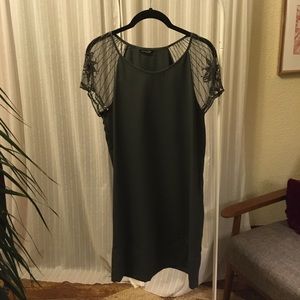 Massimo Dutti Dress with sequin sleeves